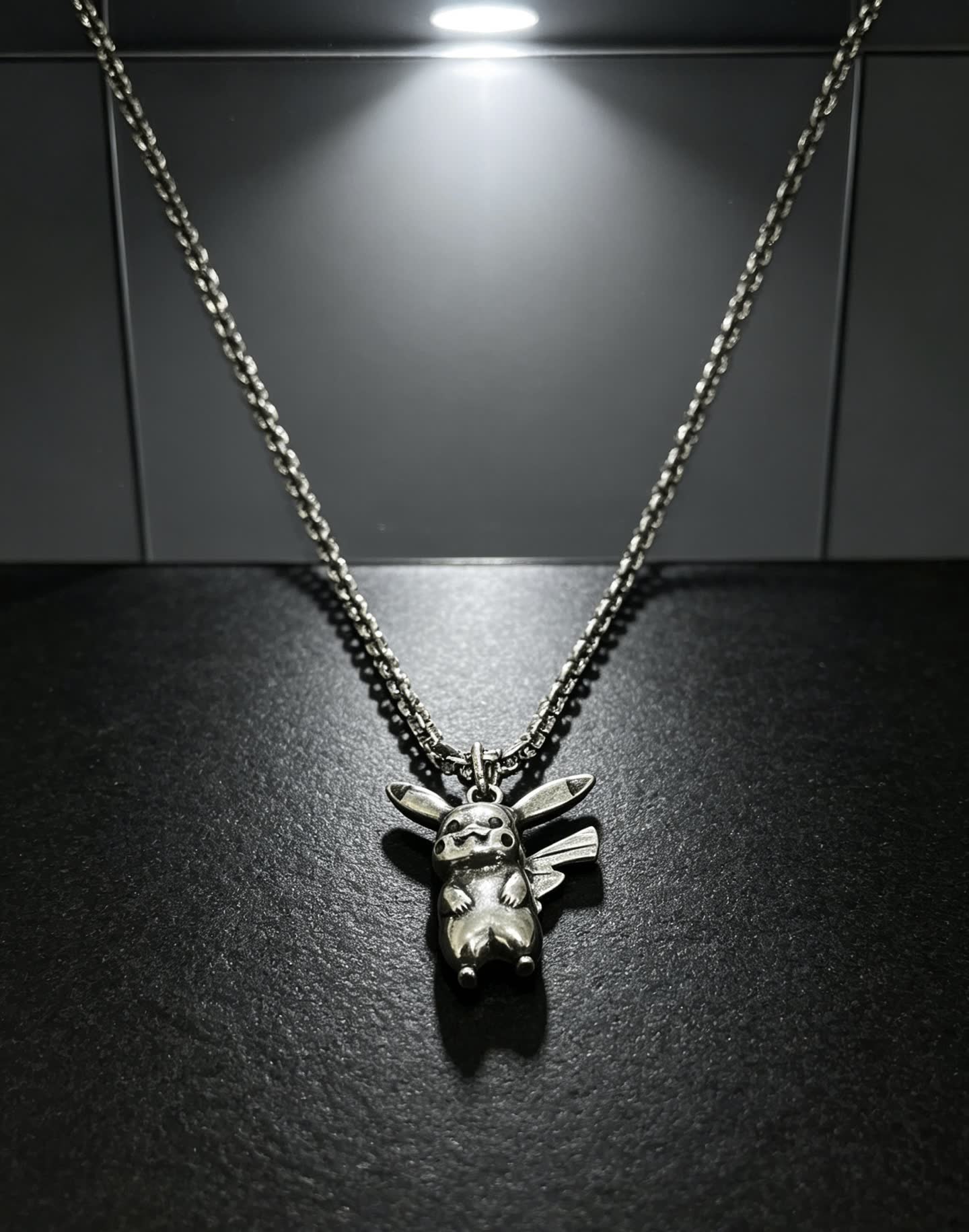 Chrome Hearts Silver Pikachu Pendant Necklace